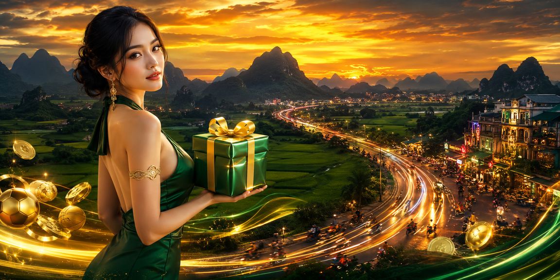 Màn hình hiển thị kèo thể thao neon tại Ninh Bình về đêm, không khí cá cược sôi động